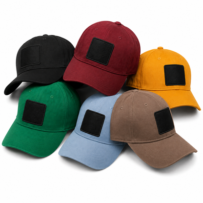 Kare Arma Patch Şapka Kapalı (11 Renk)